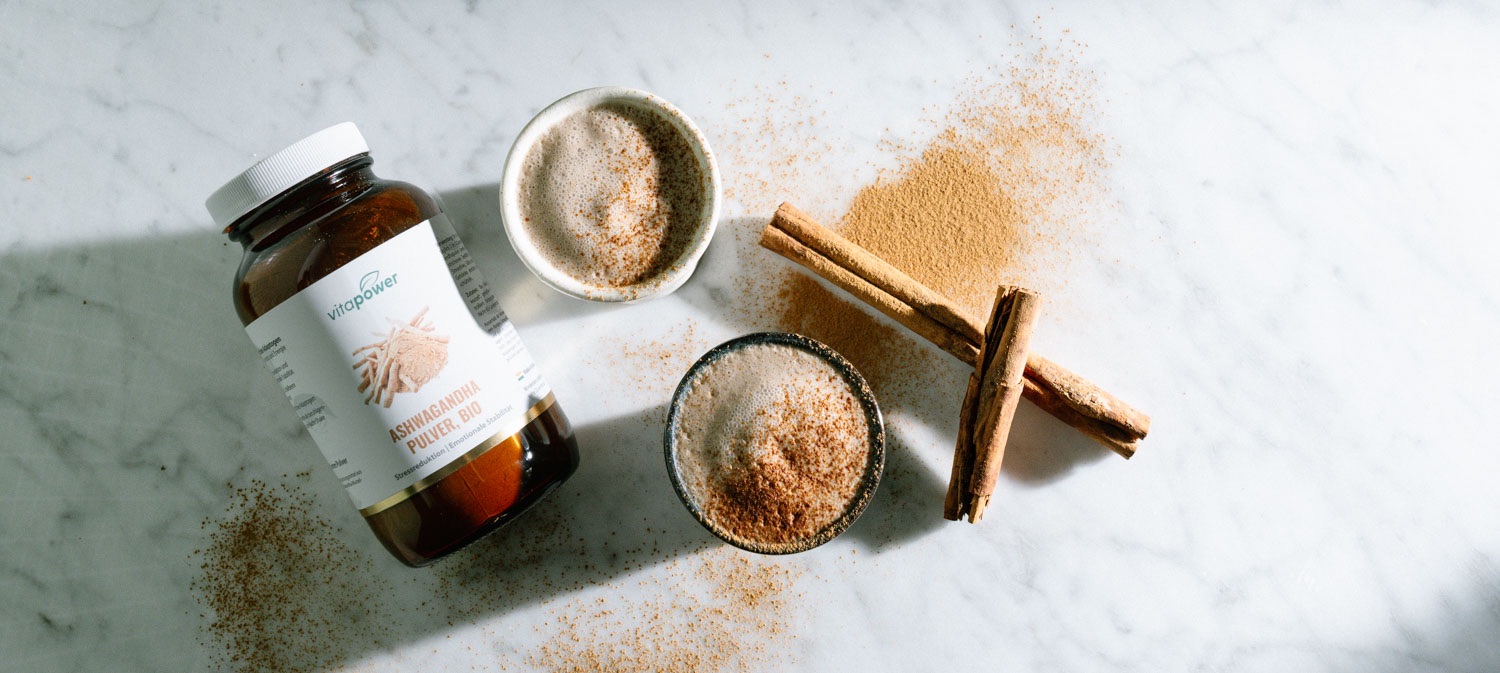 Ashwagandha Calm Down Drink mit Zimt